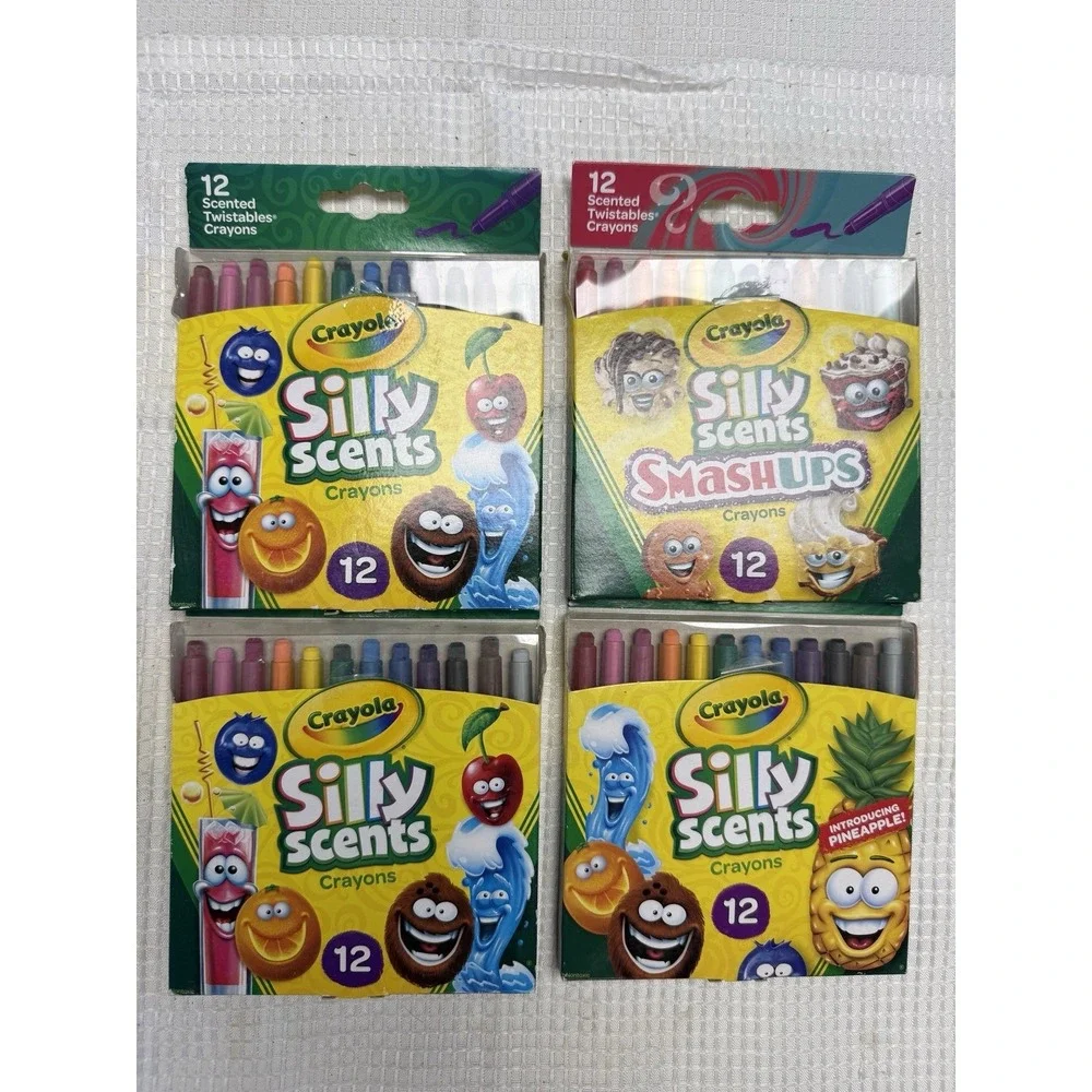 4 Crayola Silly Scents Twistables Crayons Sweet SmashUps Scented 12 Pack New